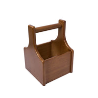 Table Caddy Single With Handle Brown Eco Wood  03101