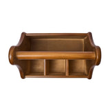 Table Caddy With Handle Brown Eco Wood Four Compartment 03104