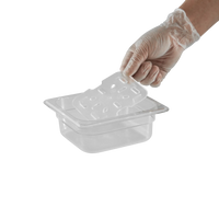Clear drain plate 1/6 size for gastronorm food pans
