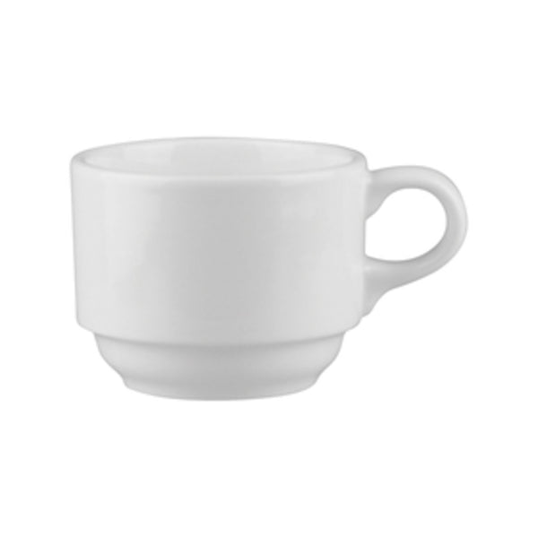 Tall Stackable White Cappuccino Cup 220ml LF1120A