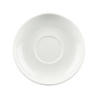 White Cappuccino Saucer 152mm NO RIM LF1121