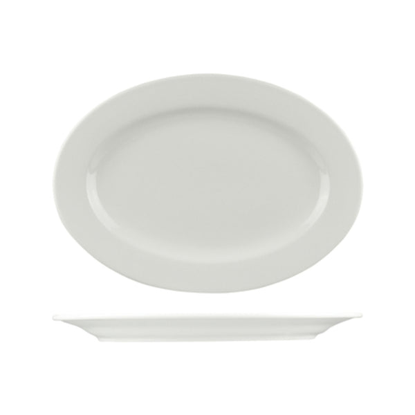 Oval white plate 210 x 510mm