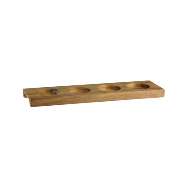 4 Compartment Wooden Ramekin Tray – Round