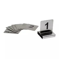 Table Number Buffet Card Holder 70x 60mm Stainless Steel 18/10 57500