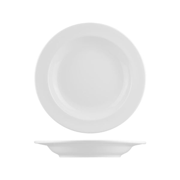 White L.F Deep Wide Rim Pasta Bowls 220x40mm