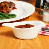 Gravy Sauce Boat Dish Smooth White 100ml Serving Bowl Pourer