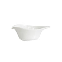 white ceramic gravy sauce boat dish 100mm