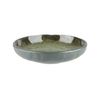 deep shallow bowl green grey 225x45mm