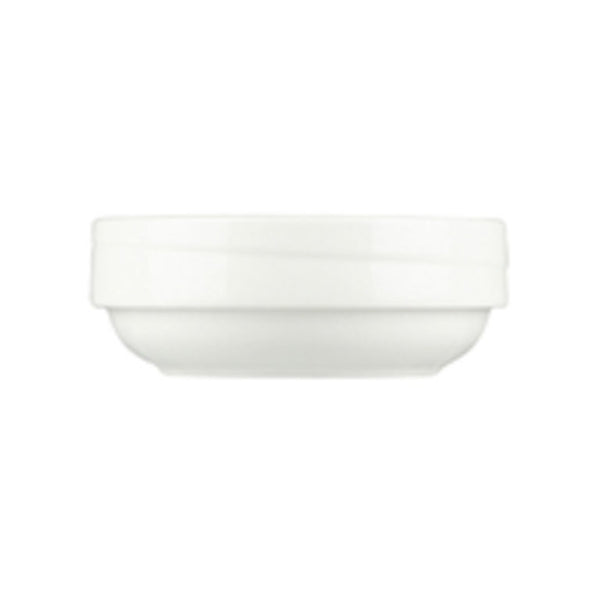 White Brighton Swirl Rim Stackable Bowls 