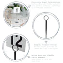 Table Number Menu Holder Stand Chrome 30cm Stainless Steel Ring Clip