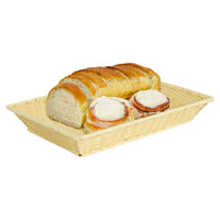 bread basket rectangle plastic rattannatural 