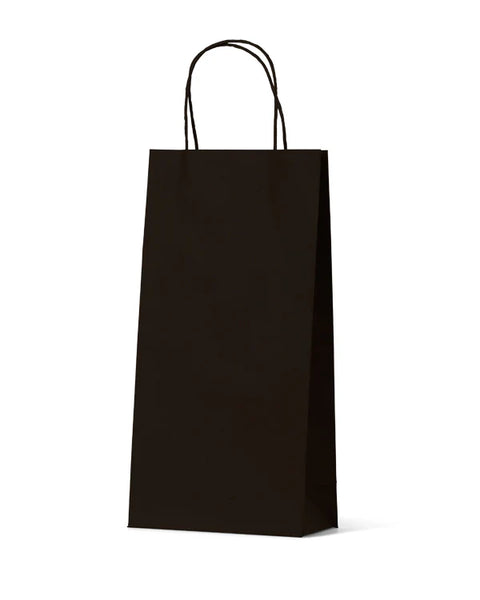 black twin  double bottle bags deluxe with handle 