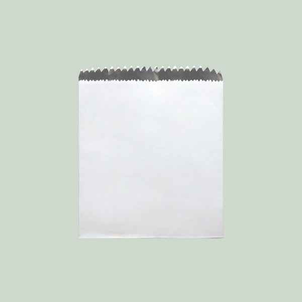 Small Chicken Plain Foil White Bag 250 Pack  170x200 + Gusset 55mm CSPL