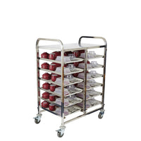 Healthcare Meal Delivery Trolley 6 Tier 12 Tray Fits 550 x 400mm Trays or Pans FREE SHIPPING MELBOURNE METRO ONLY