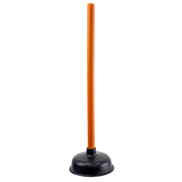 Sink & Toilet Plunger  W 15.5cm H 51cm Depth 14.5cm Orange/Black