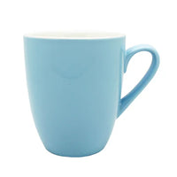 Light pastel blue drinking mugs 330ml with handle 