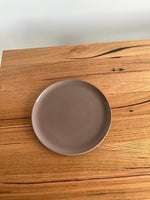 mocha brown round platter plate 33cm 