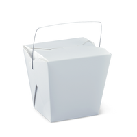 noodle box white 26oz with wire handle 