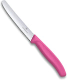 Victorinox Pink Tomato Steak & Vegetable Knives 11cm Knife Round Tip 6.7836.L115