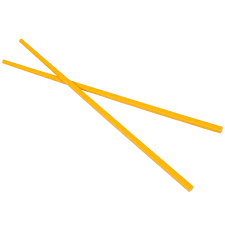 Yellow Chopstick Reusable Melamine 24cm Pack 10 Chopsticks Dishwasher Safe No 72