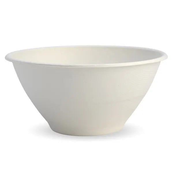 Biopak Bowl 1,420ml / 48oz White Plant Fibre BioBowl B-BL-48 x 400 Bowls