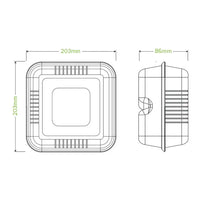 Biopak 20x22x9cm / 7.8x8x3in Natural Plant Fibre Clamshell B-DHL-81-N x 200 Clamshell