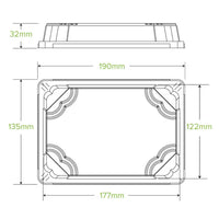 Medium PLA Sushi Tray Lid B-STL-MEDIUM Box 600 Lids