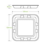 Biopak 14x14x2cm / 5x5" Plant Fibre Produce Tray B-TRAY-5X5-PFx 1,000 trays