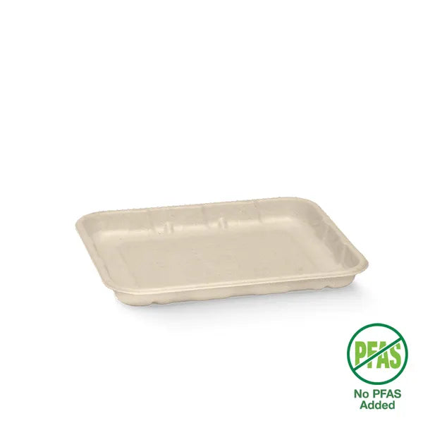 Biopak 16x14x2cm / 6x5" Plant Fibre Produce Tray B-TRAY-6X5 x 1,000 trays