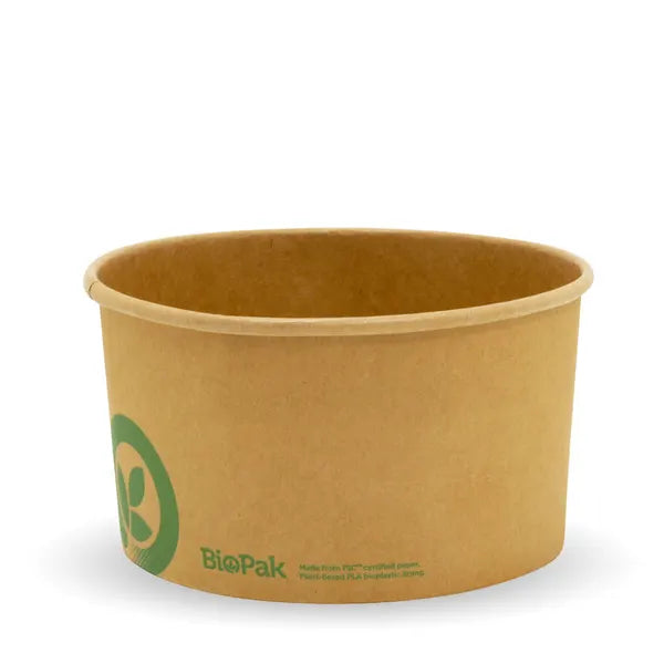 Biopak 1,000ml Large Kraft BioBowl BB-BL-LARGE x 400 Bowl