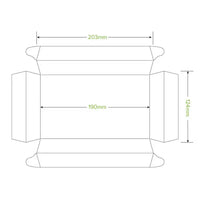 Large BioBoard Sushi Tray  206x135 mm BB-ST-L Per carton of 300