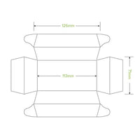 Medium BioBoard Sushi Tray 175x120 BB-ST-M Per carton of 300