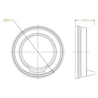 Biopak 80mm Small Black PS Sipper BioCup Lid BCL-8B-SIPPER x 1000 Lids