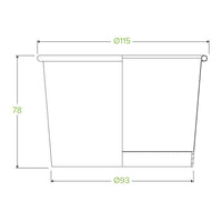 Box 500 Boxes Biopak 550ml / 16oz White BioBowl- BSC-16