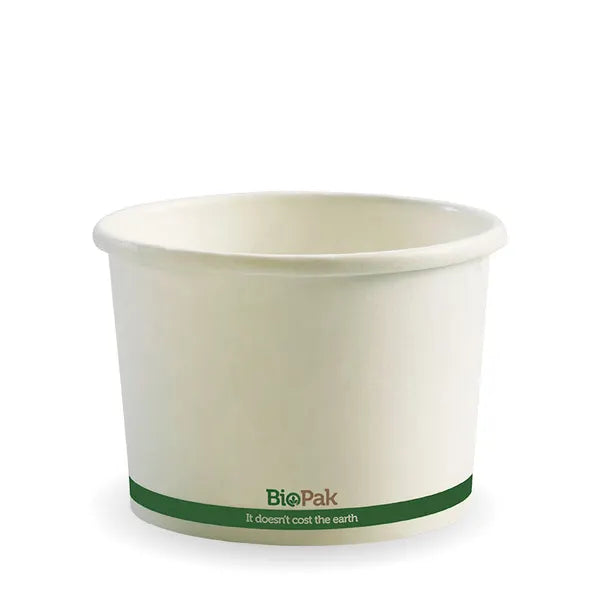 Box 500 Boxes Biopak 550ml / 16oz White BioBowl- BSC-16