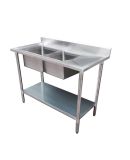 Modular System Double Sink Bench Left Handed 1500x700x900mm - 1500-7-DSBL