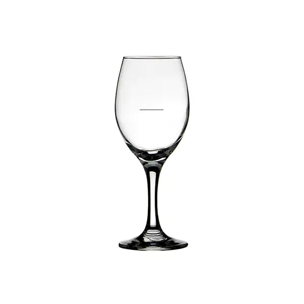 350ml wine glass with plimsoll line at 150ml 