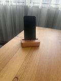 Desktop Dock For Mobile Phone & Business Card Holder Timber  12cmx7.5cmx3cm