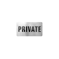 private wall sign stainless steel with adhesive back 