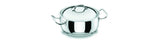 Casserole Pot 20cm 2.5Litre Stainless Steel With Lid 18/10 Height 8.5cm Lacor Professional