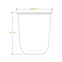 Biopak 500ml Clear Drinking Cup BioCup-Q-500Y Box 1000 Cups