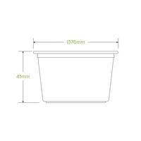 Biopak 140ml Clear Sauce BioCup R-140 x 1000 Sauce Cups