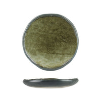 Round Coupe Green GreyPlate 11.5cm Uniq 6610