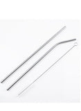 Stainless Steel Drinking Straw 27cm & Cleaning Brush Set 3 Pce