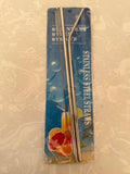 stainless steel straw set 3 piece and brush 