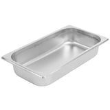 Stainless Steel Food  Steam Pans 1/3 Size Solid Pan Various Sizes