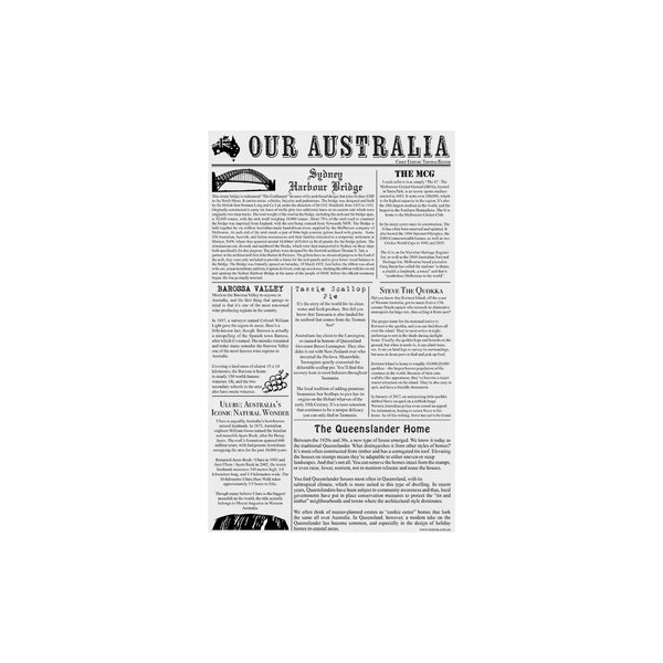 Newsprint Greaseproof Wrapping Paper 190 x 310mm 74202 Australia Design