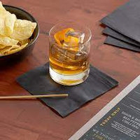 Cocktail Napkin Black 2ply Paper Bar Napkins 24 x 24cm