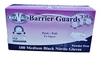 Black Super Strength Nitrile Gloves Latex and Powder Free Pack 100