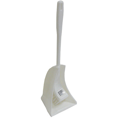 white plastic toilet brush set